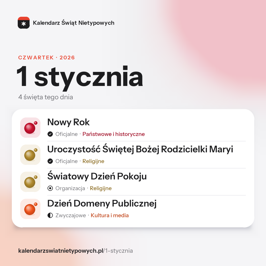 Grafika dnia 1 stycznia, format post 1:1