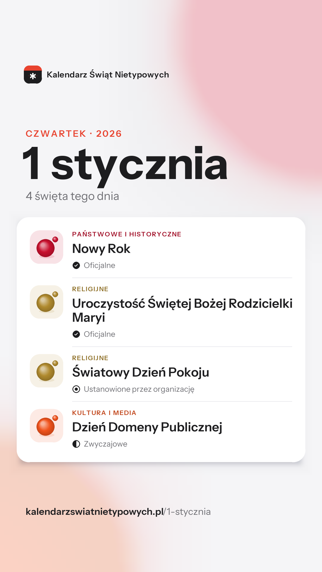 Grafika dnia 1 stycznia, format stories 9:16