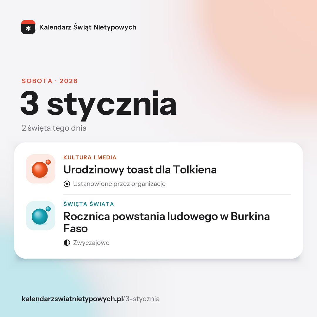Grafika dnia 3 stycznia, format post 1:1