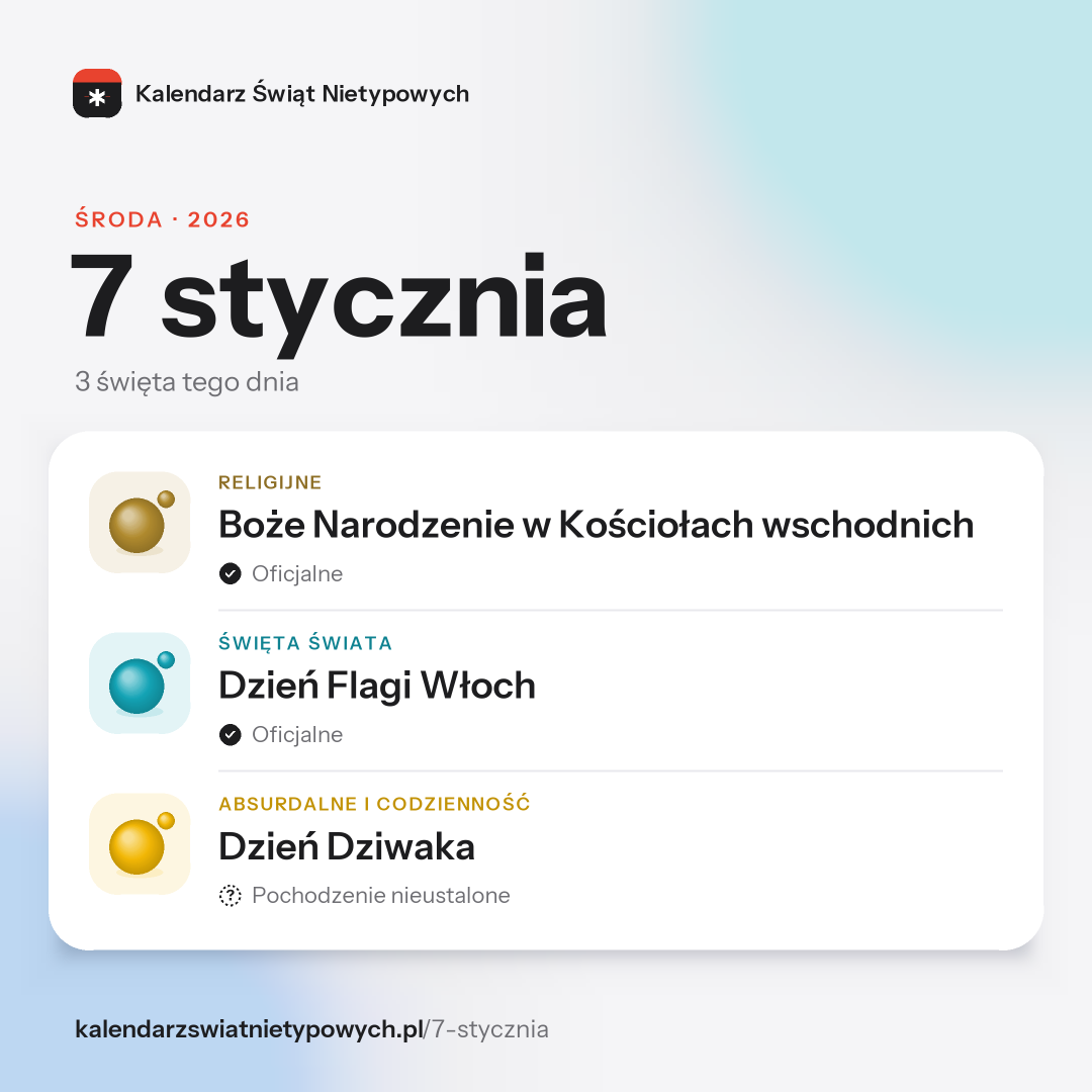 Grafika dnia 7 stycznia, format post 1:1