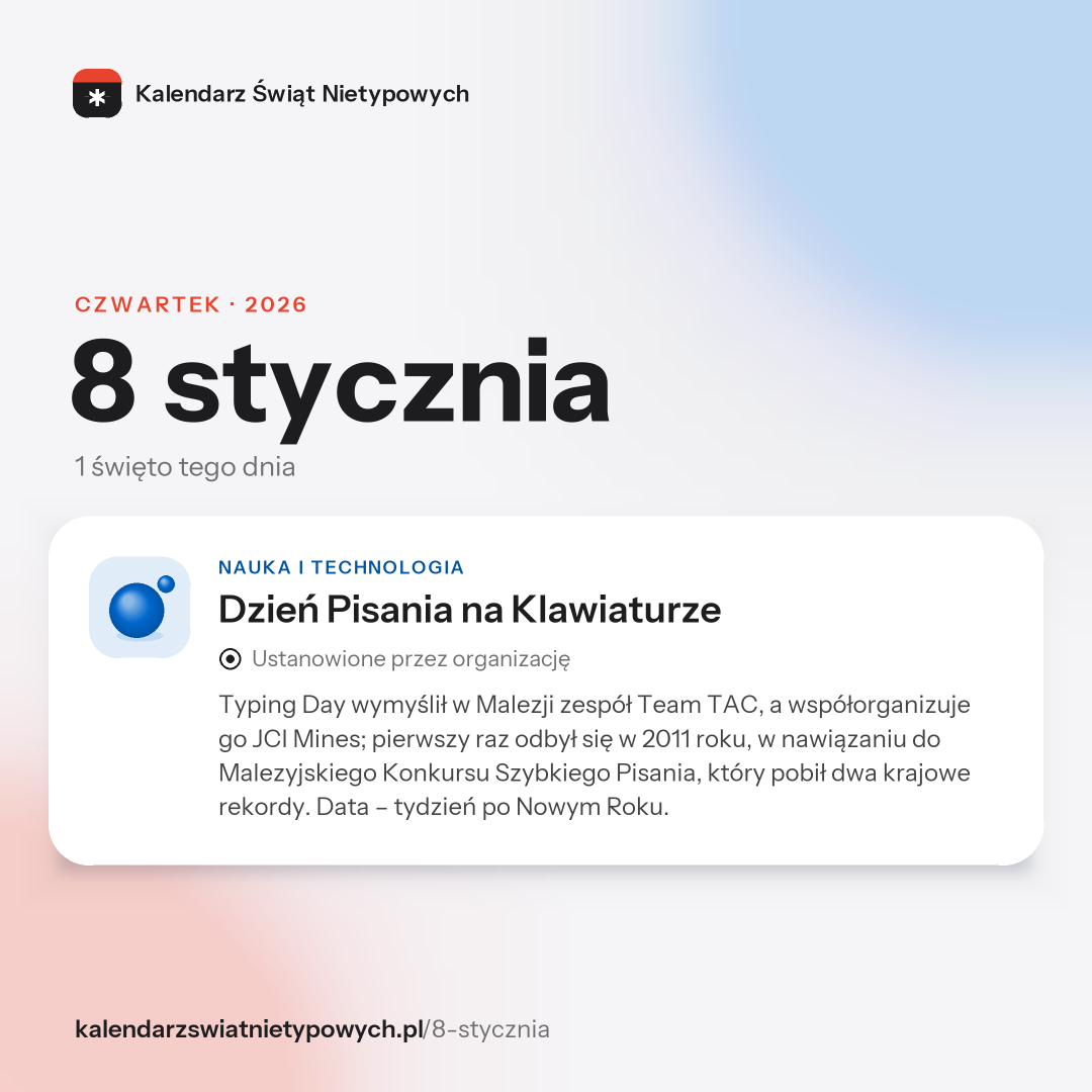 Grafika dnia 8 stycznia, format post 1:1