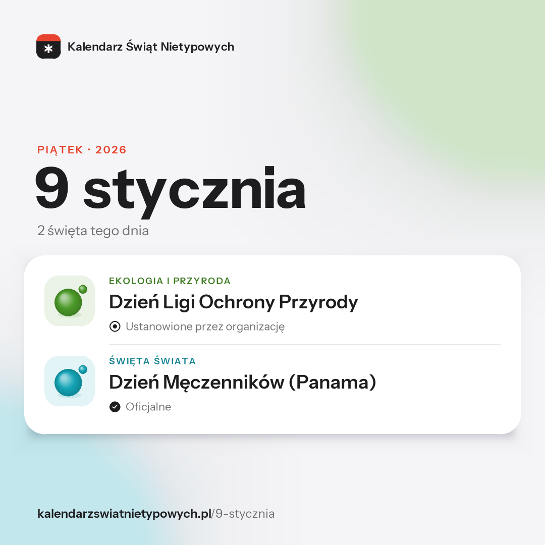 Grafika dnia 9 stycznia, format post 1:1