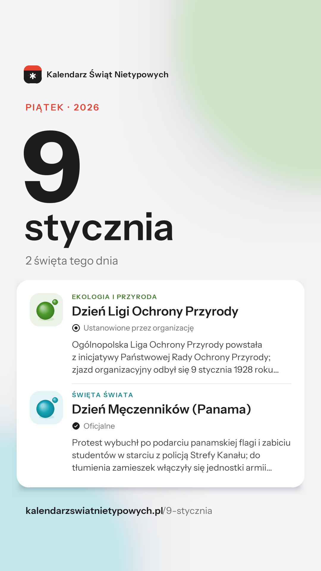 Grafika dnia 9 stycznia, format stories 9:16