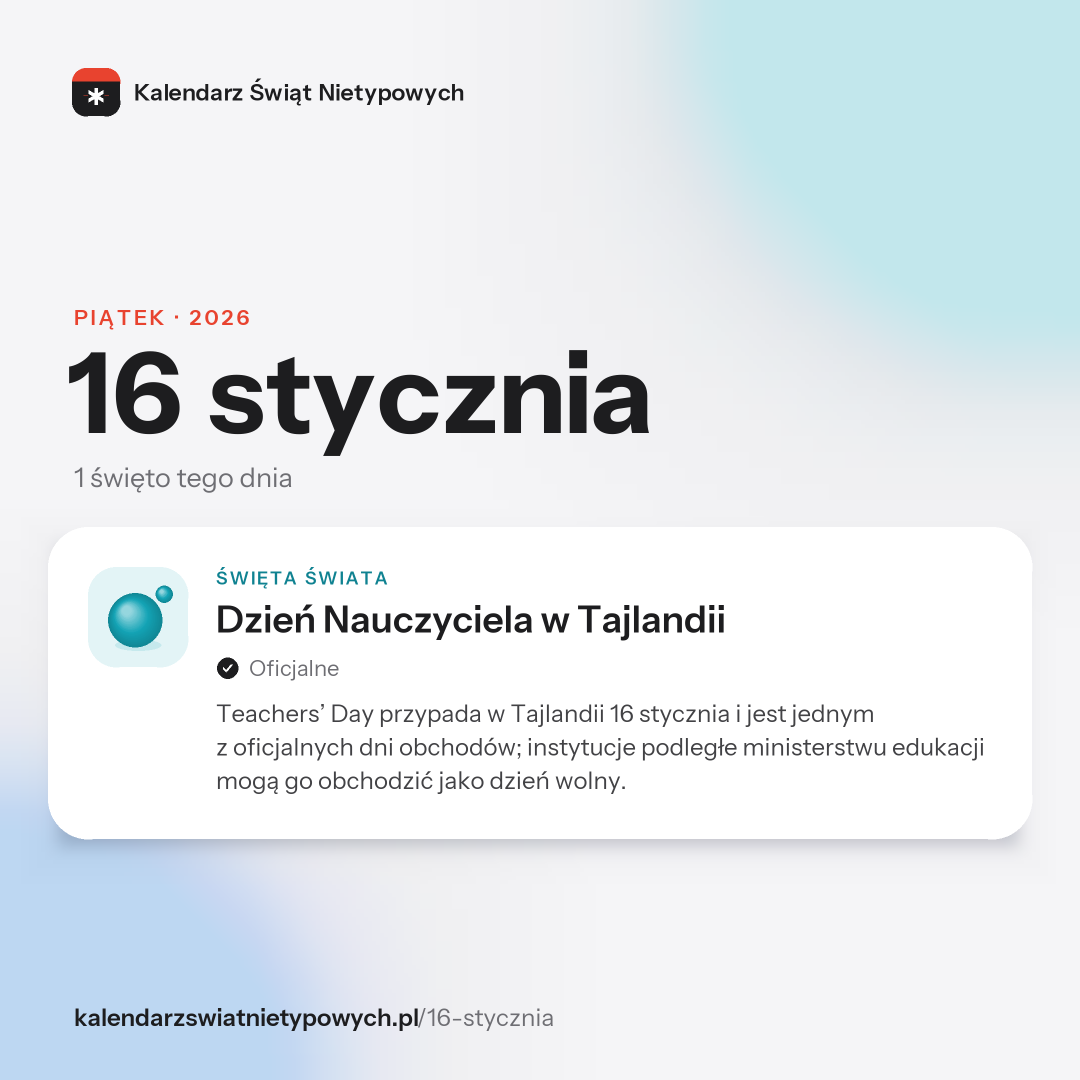 Grafika dnia 16 stycznia, format post 1:1