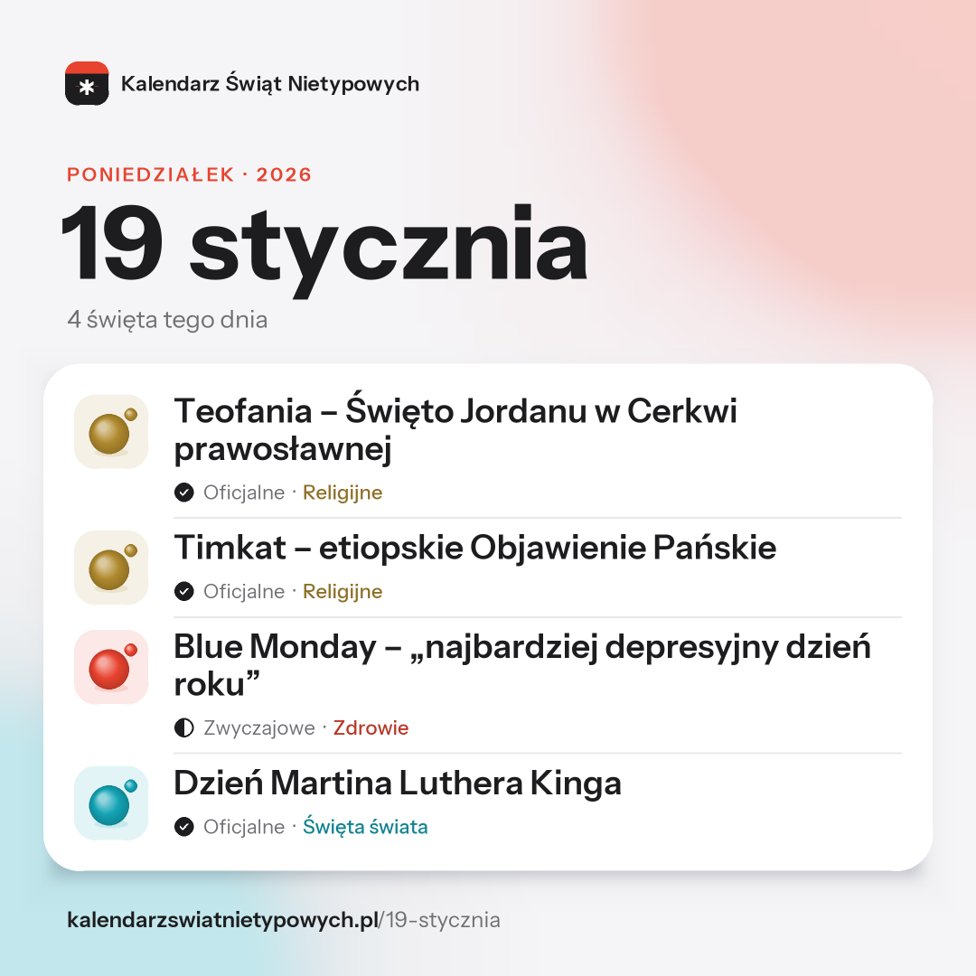 Grafika dnia 19 stycznia, format post 1:1