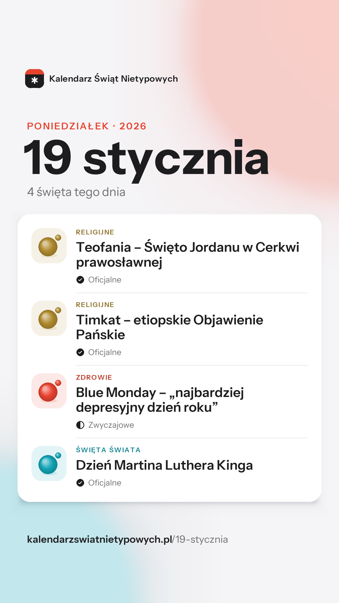Grafika dnia 19 stycznia, format stories 9:16