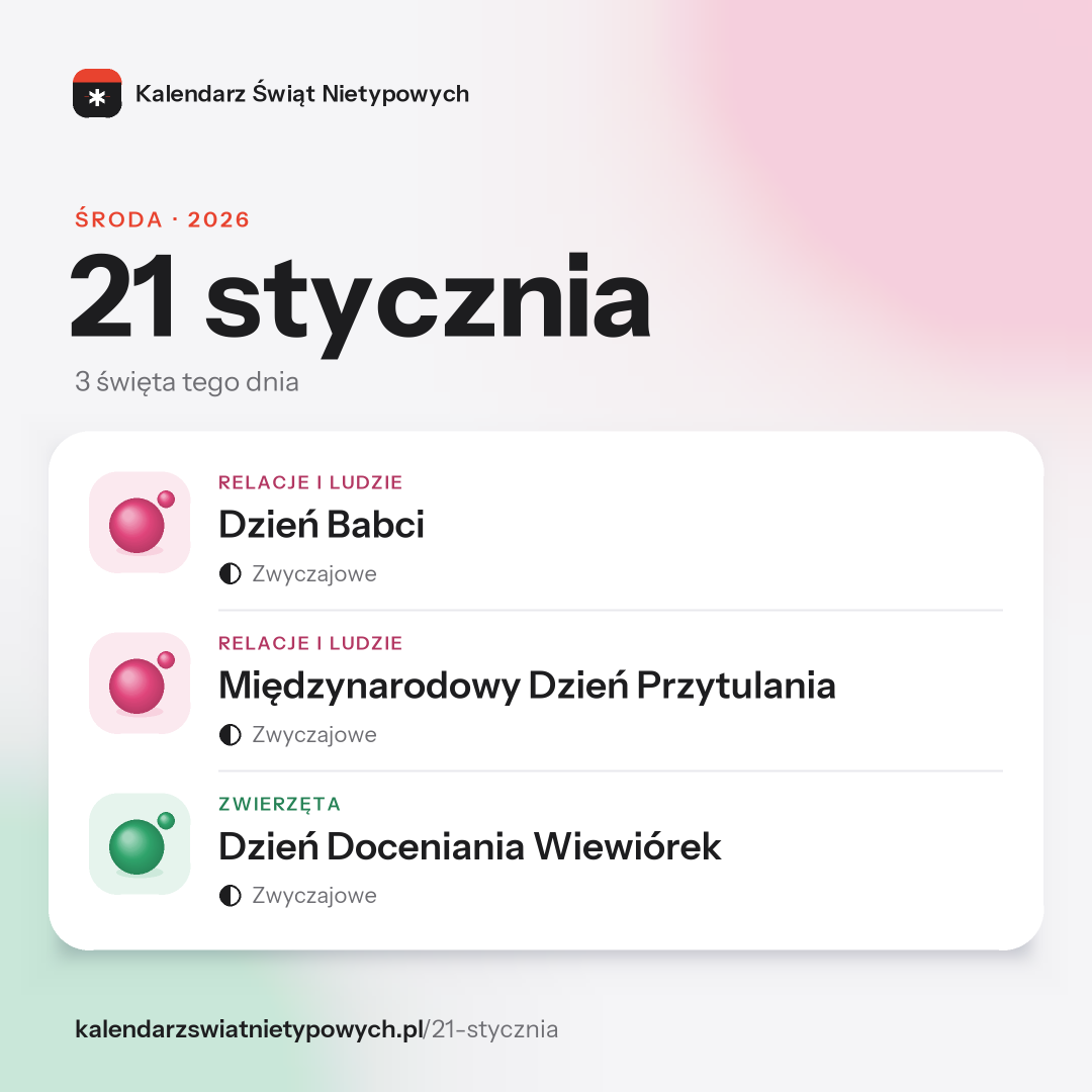 Grafika dnia 21 stycznia, format post 1:1