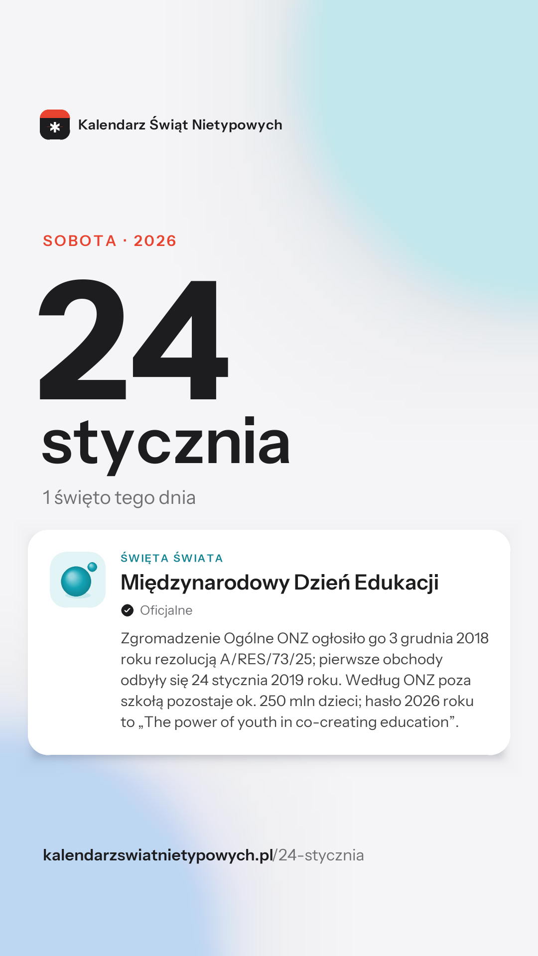 Grafika dnia 24 stycznia, format stories 9:16