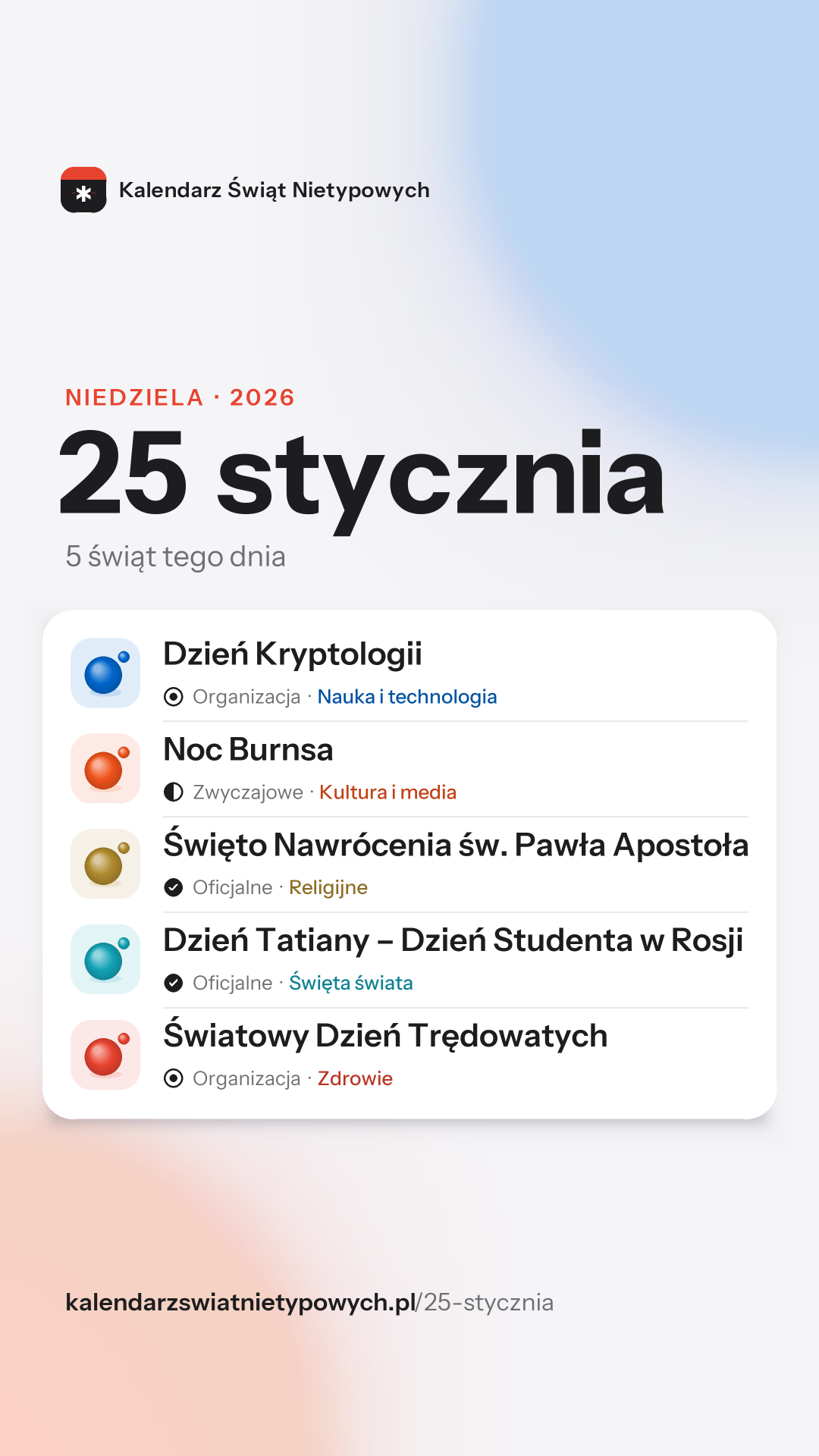 Grafika dnia 25 stycznia, format stories 9:16