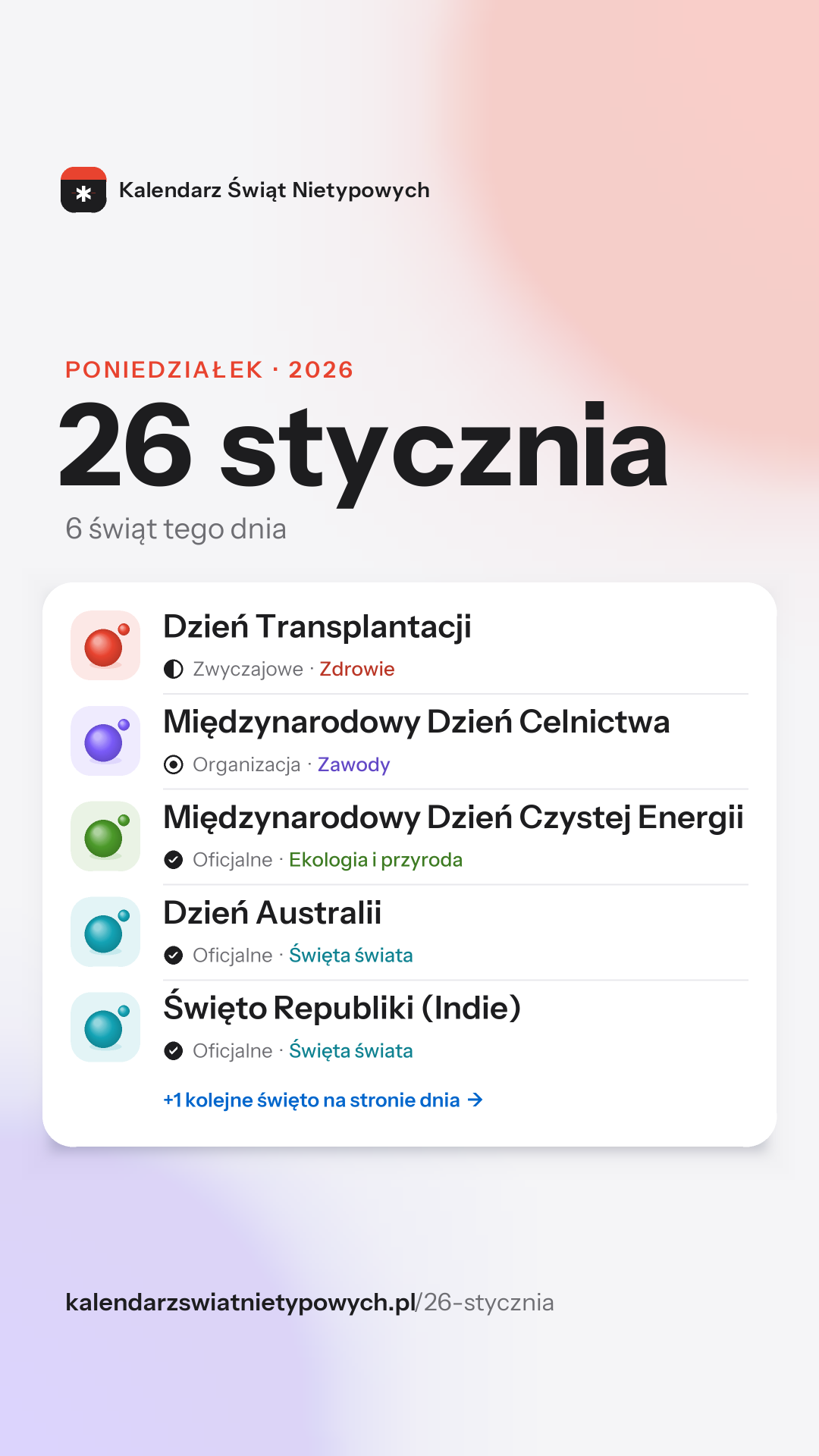 Grafika dnia 26 stycznia, format stories 9:16