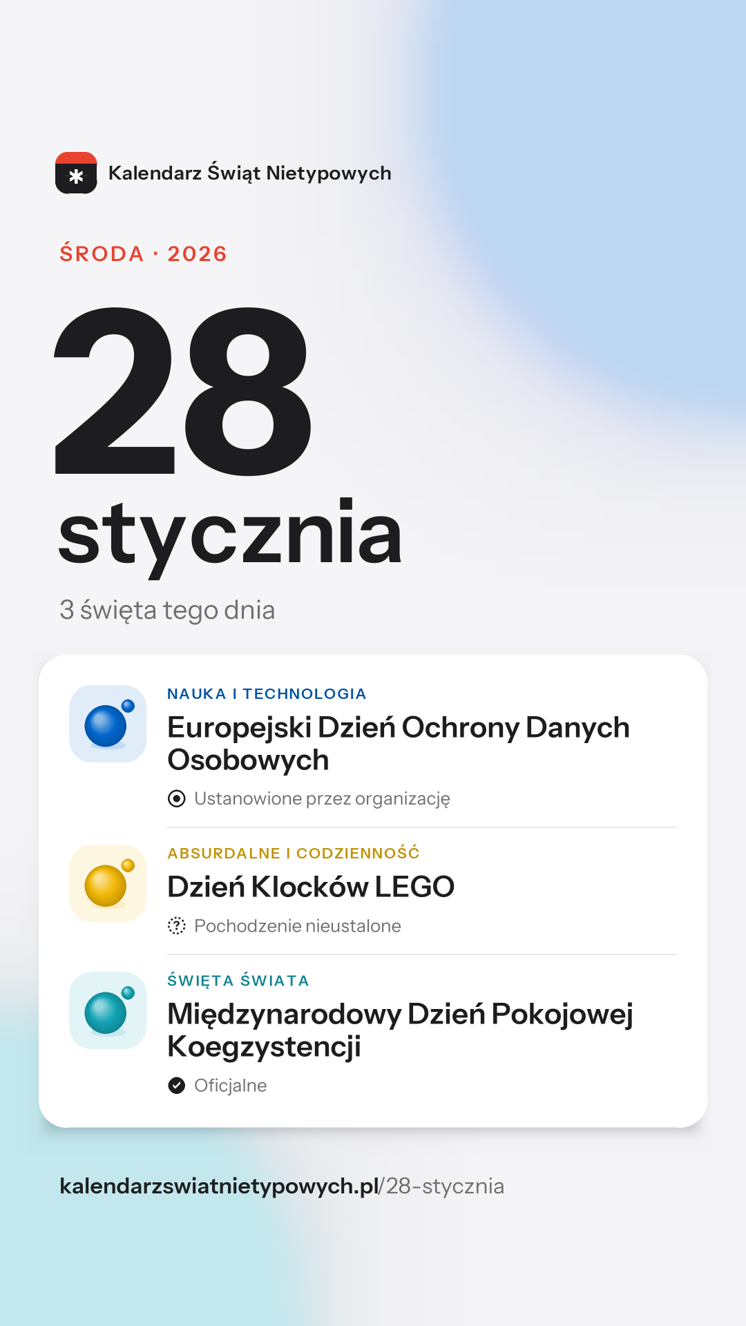 Grafika dnia 28 stycznia, format stories 9:16