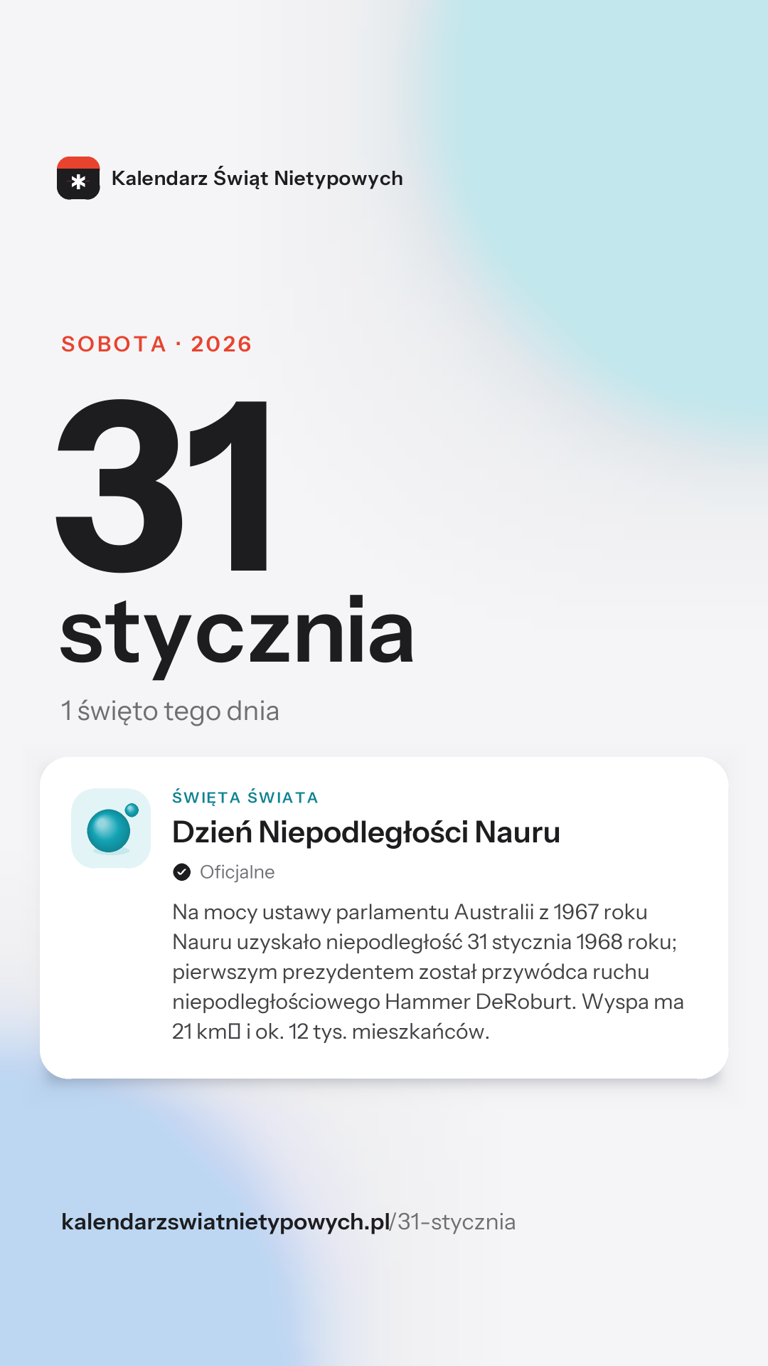 Grafika dnia 31 stycznia, format stories 9:16