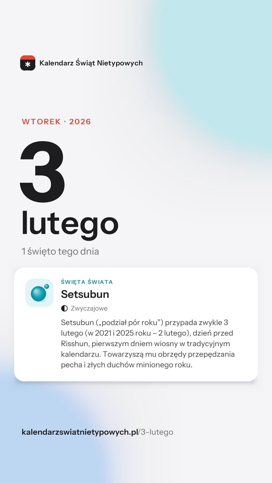 Grafika dnia 3 lutego, format stories 9:16