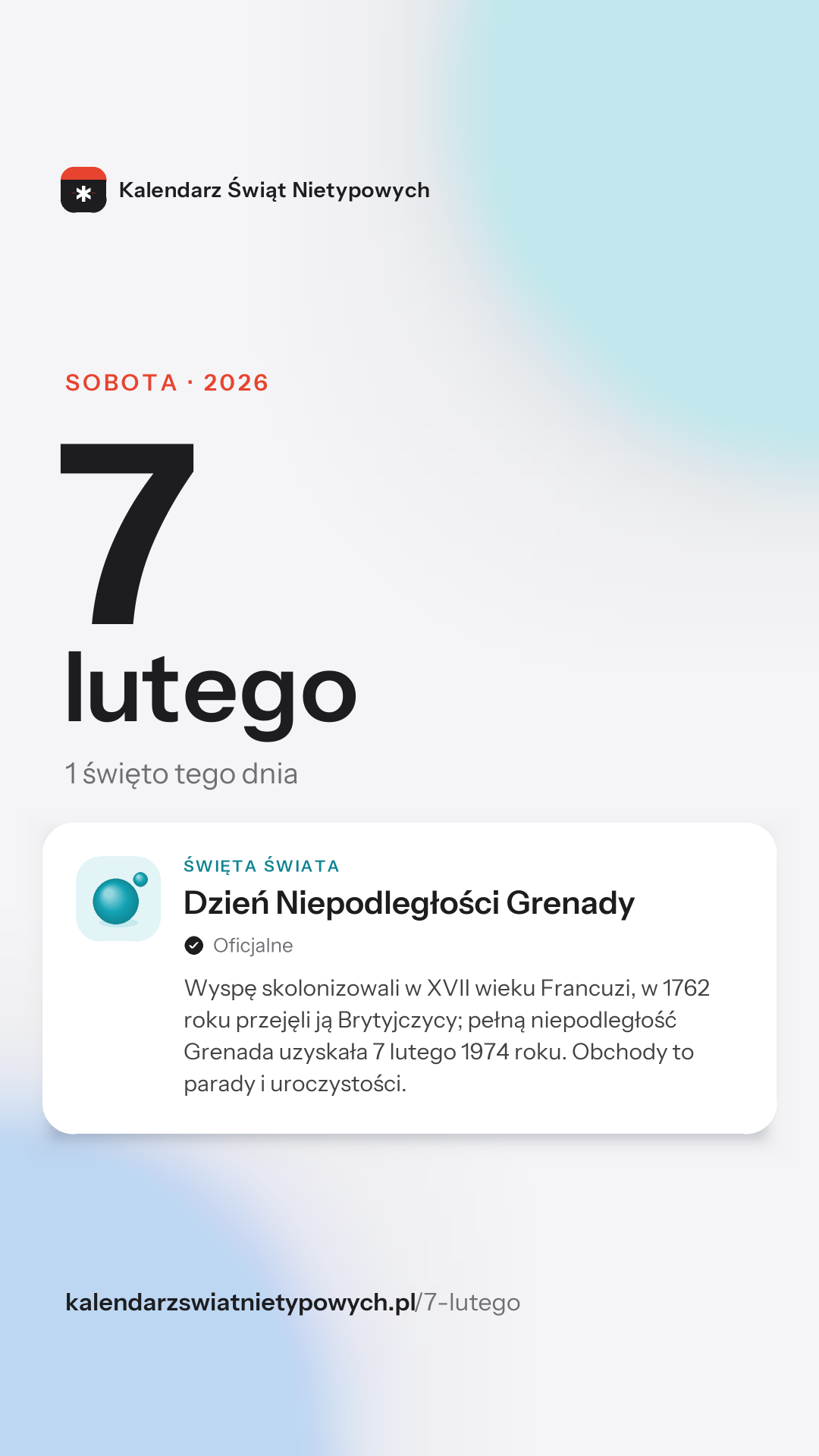 Grafika dnia 7 lutego, format stories 9:16