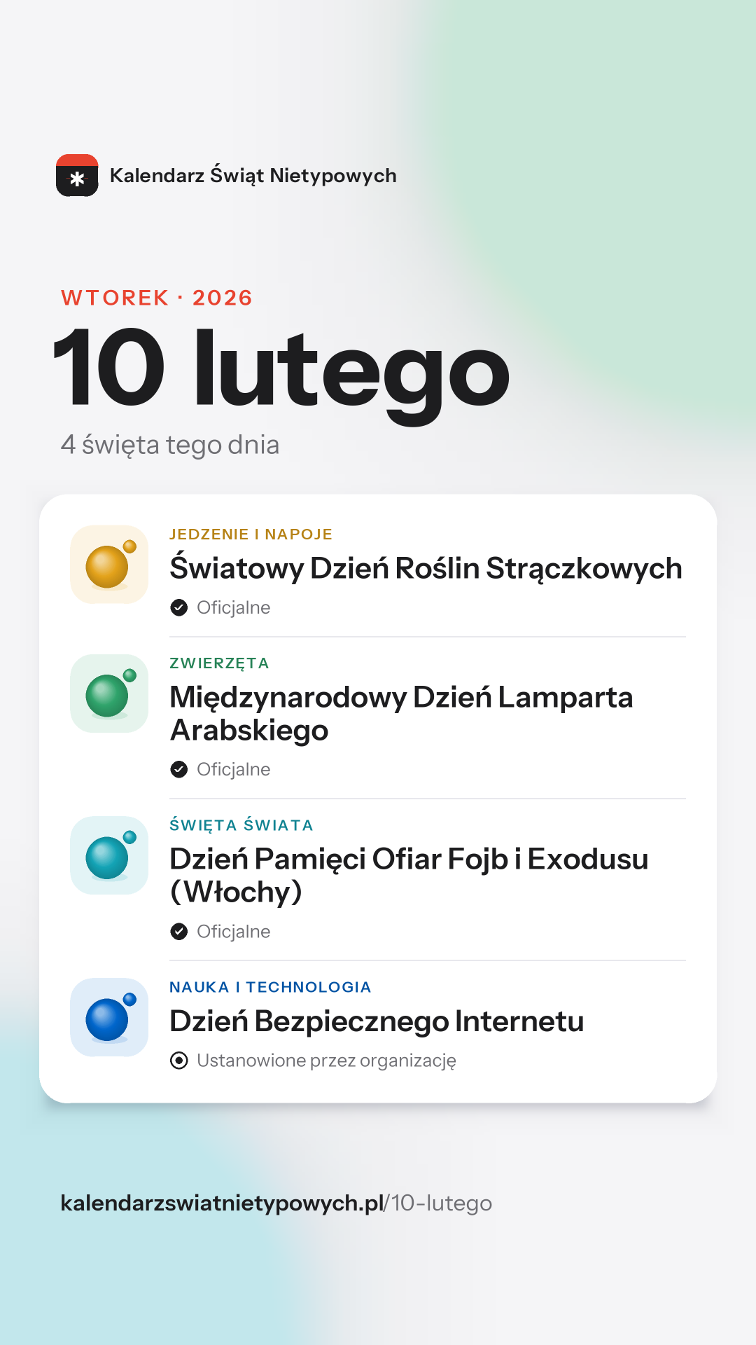Grafika dnia 10 lutego, format stories 9:16