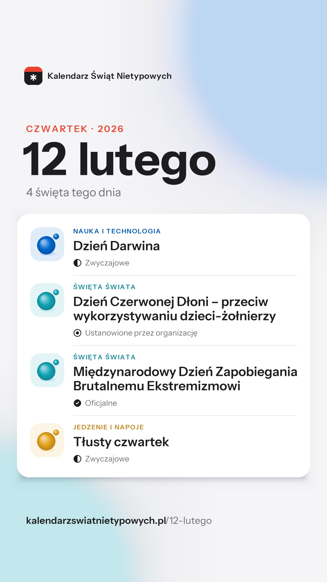 Grafika dnia 12 lutego, format stories 9:16
