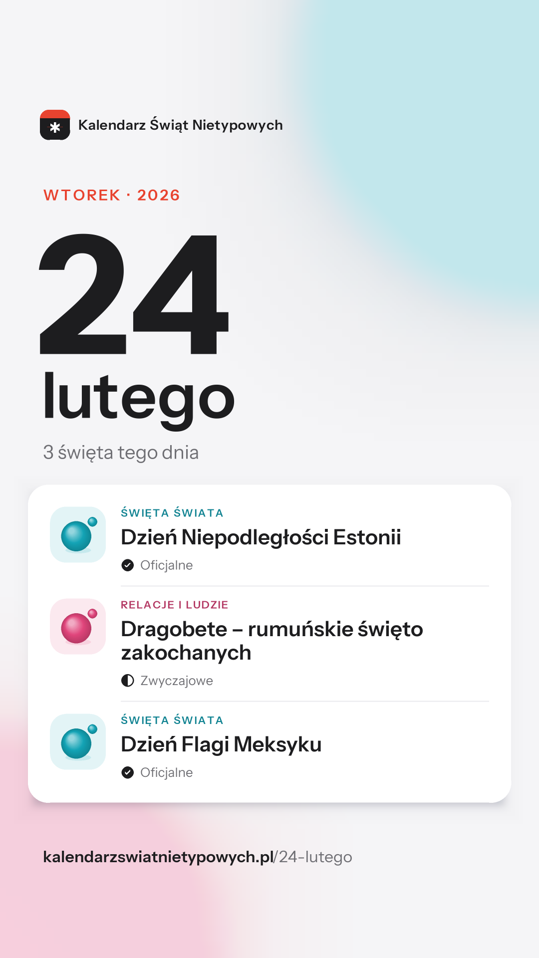 Grafika dnia 24 lutego, format stories 9:16