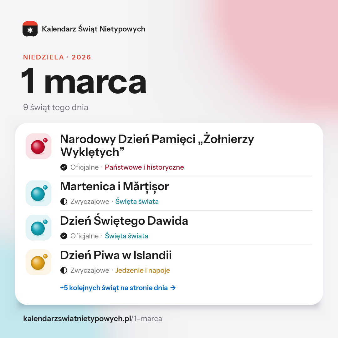 Grafika dnia 1 marca, format post 1:1