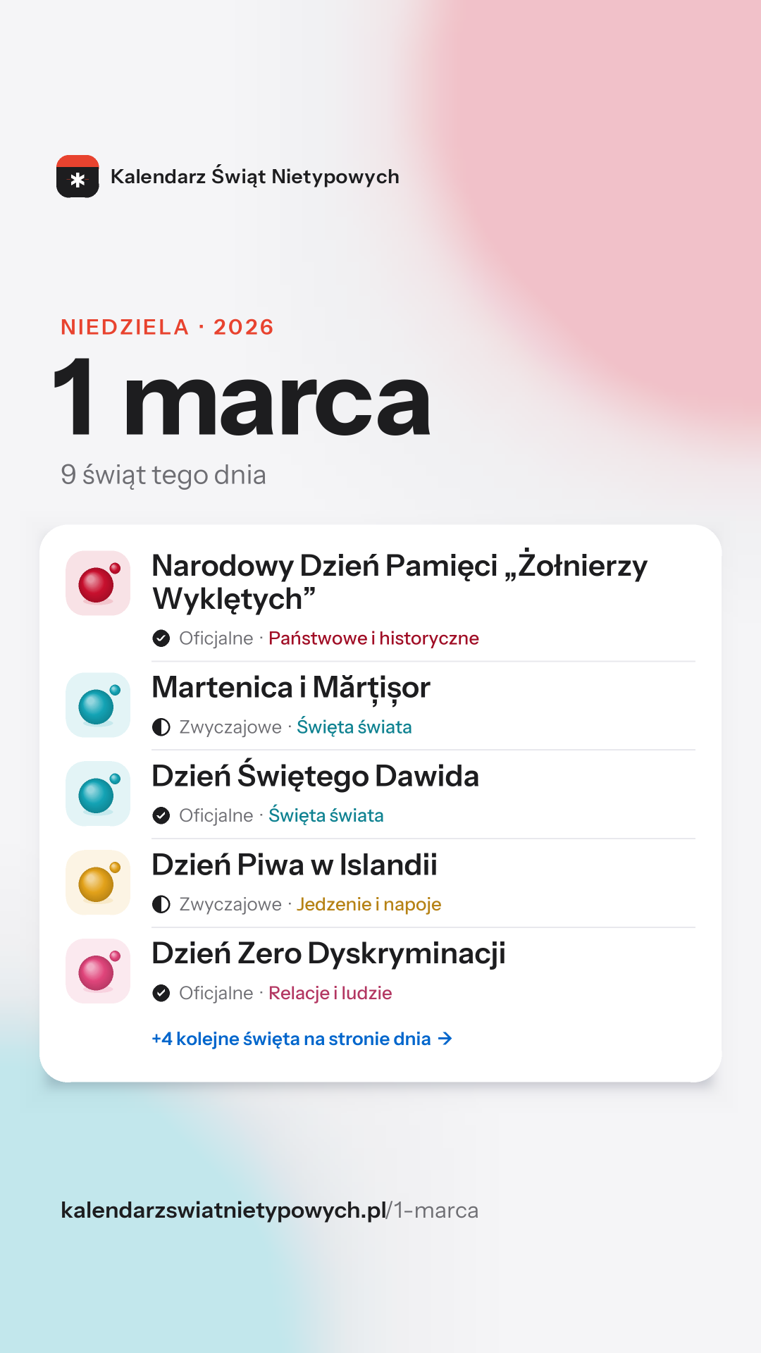 Grafika dnia 1 marca, format stories 9:16