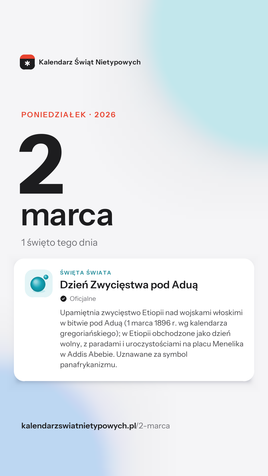 Grafika dnia 2 marca, format stories 9:16