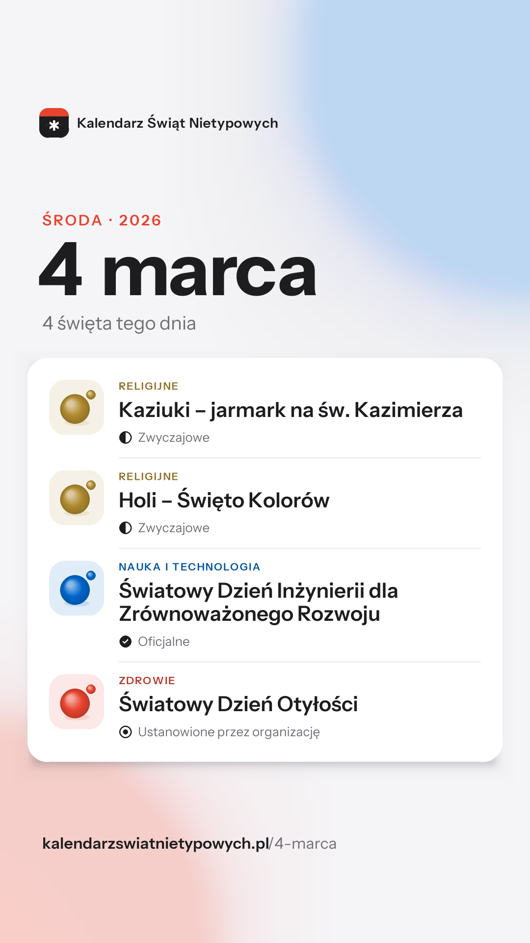 Grafika dnia 4 marca, format stories 9:16