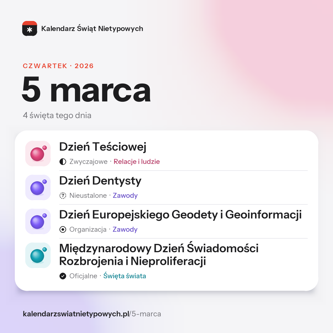 Grafika dnia 5 marca, format post 1:1
