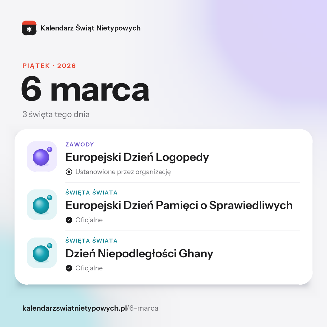 Grafika dnia 6 marca, format post 1:1