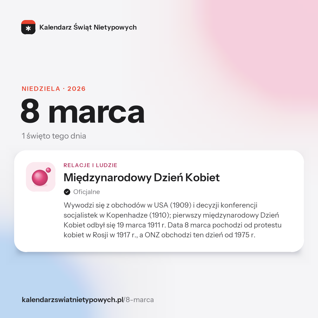 Grafika dnia 8 marca, format post 1:1