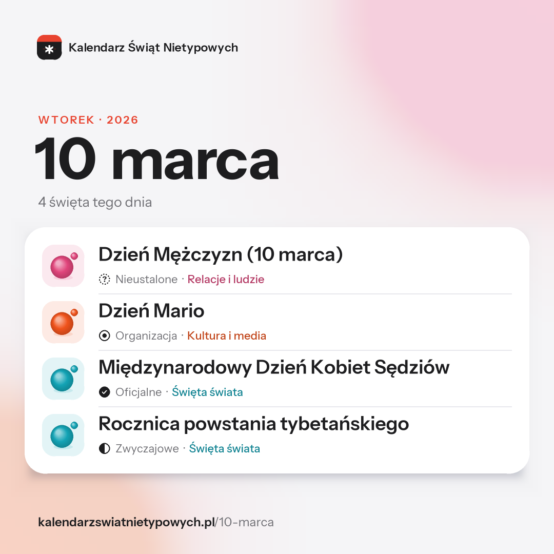 Grafika dnia 10 marca, format post 1:1