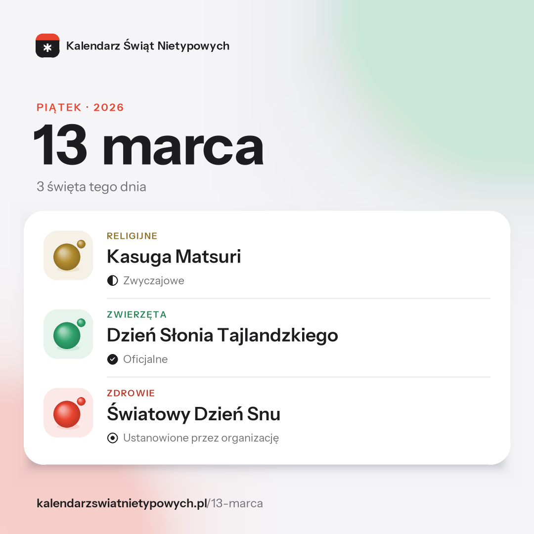 Grafika dnia 13 marca, format post 1:1