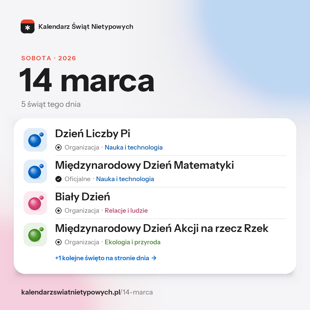 Grafika dnia 14 marca, format post 1:1
