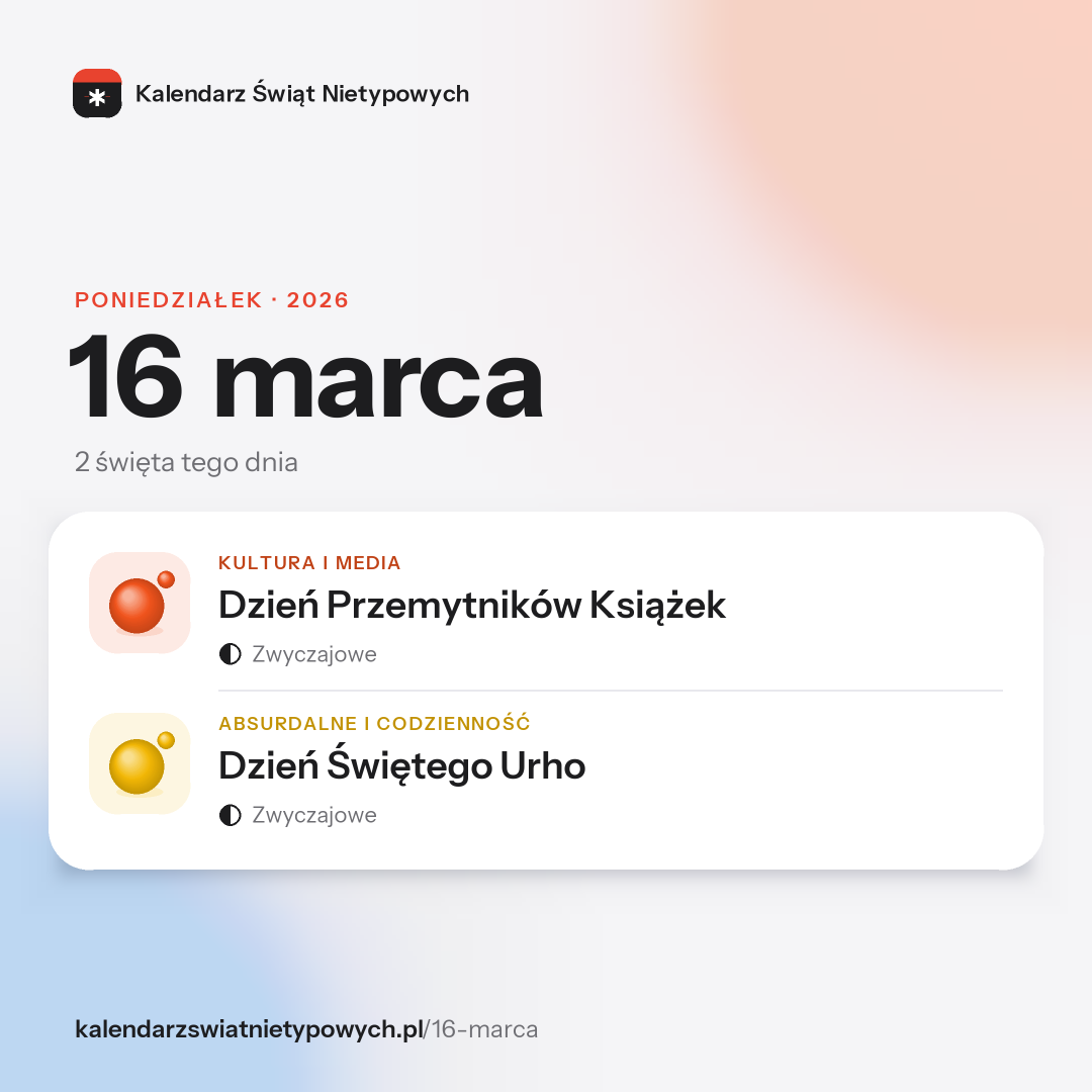 Grafika dnia 16 marca, format post 1:1
