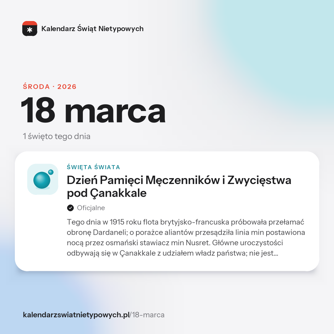 Grafika dnia 18 marca, format post 1:1