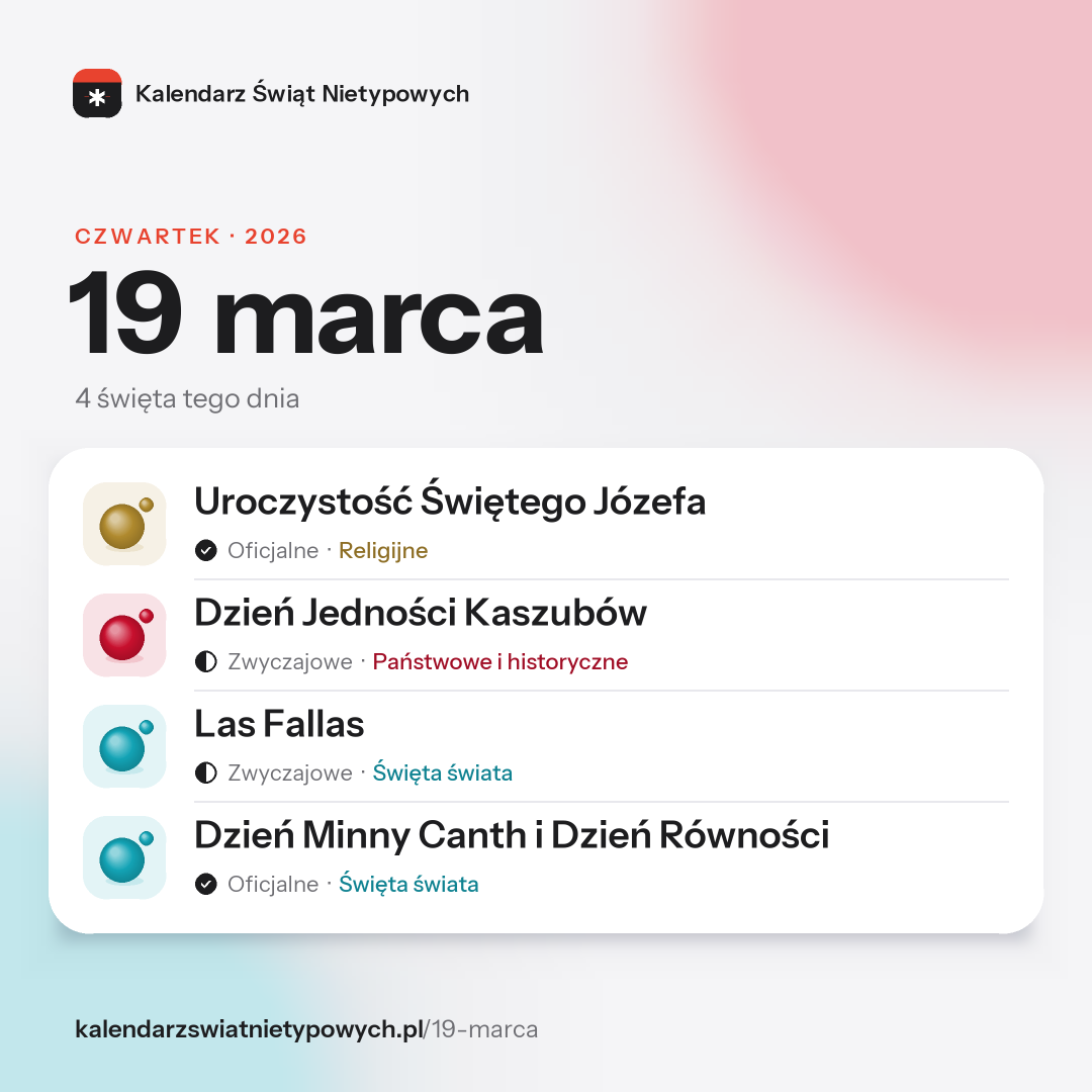 Grafika dnia 19 marca, format post 1:1