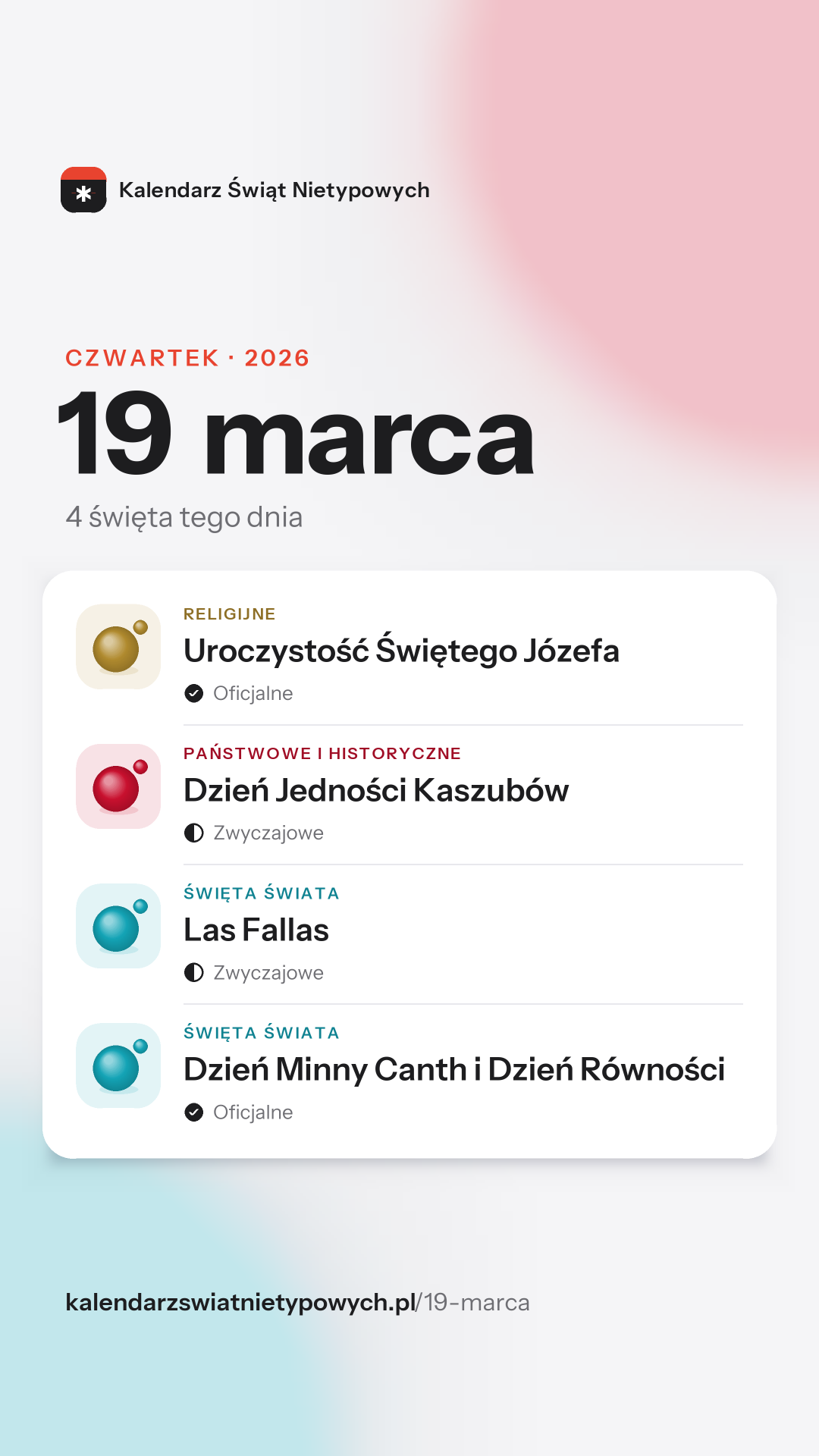 Grafika dnia 19 marca, format stories 9:16