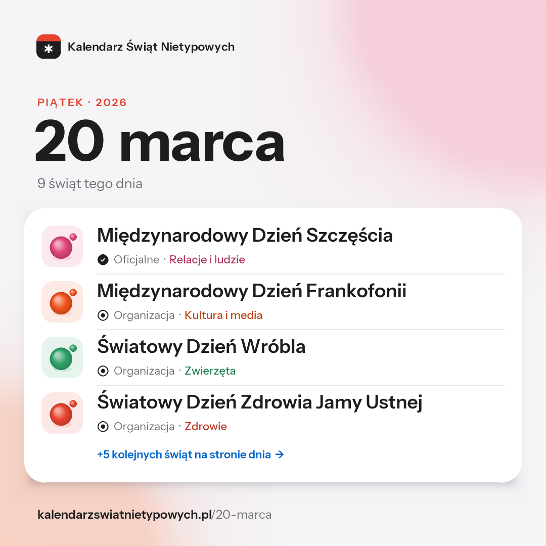 Grafika dnia 20 marca, format post 1:1