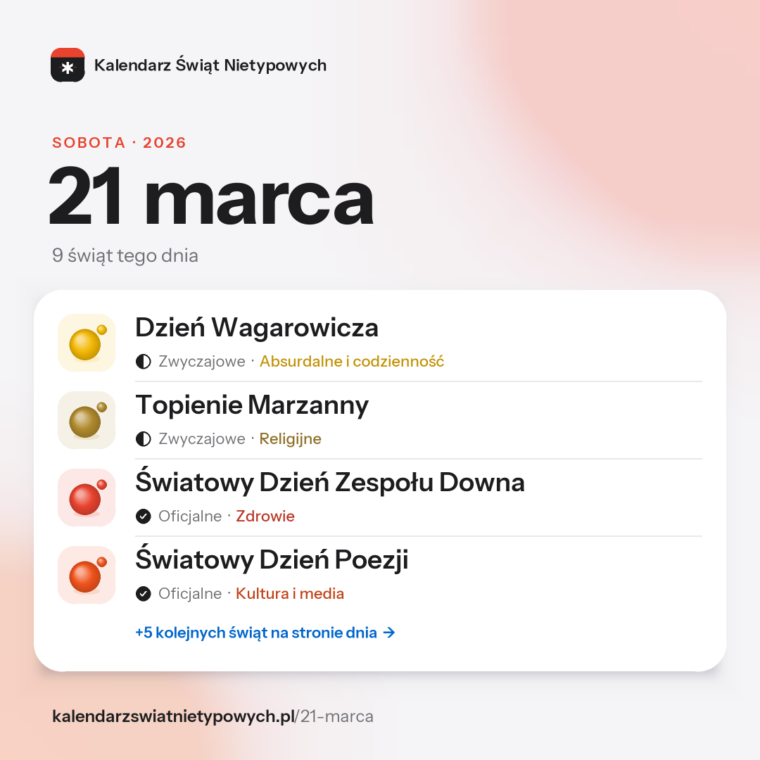 Grafika dnia 21 marca, format post 1:1