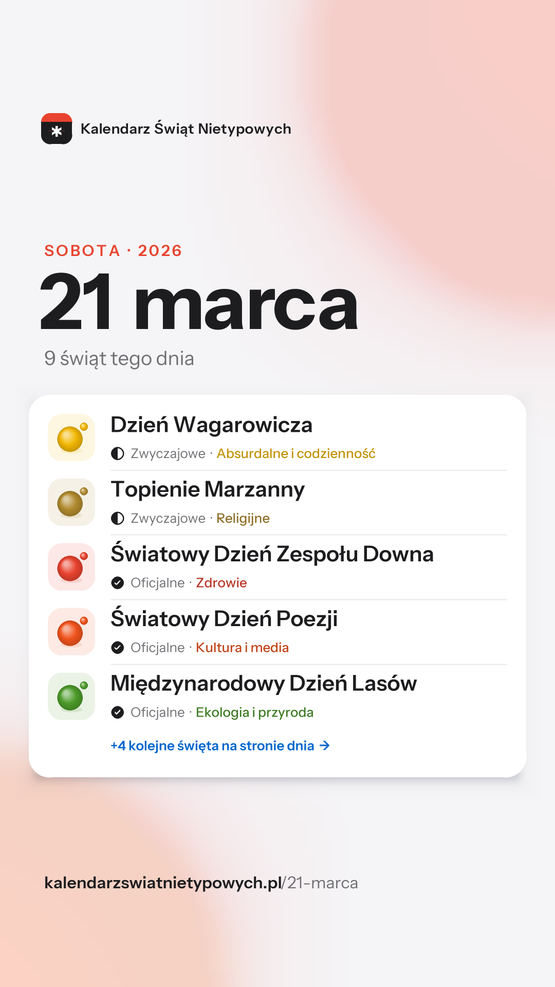 Grafika dnia 21 marca, format stories 9:16