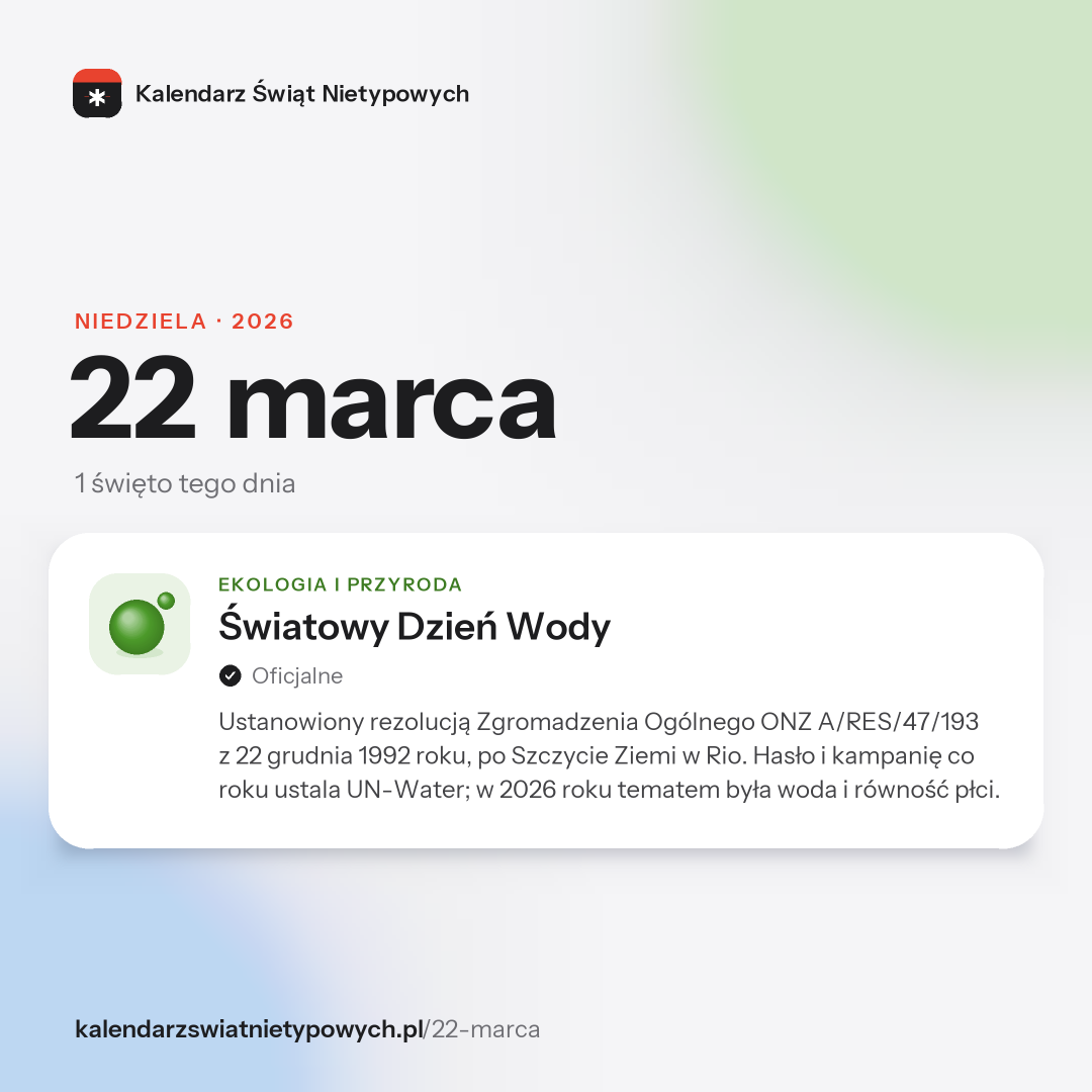 Grafika dnia 22 marca, format post 1:1
