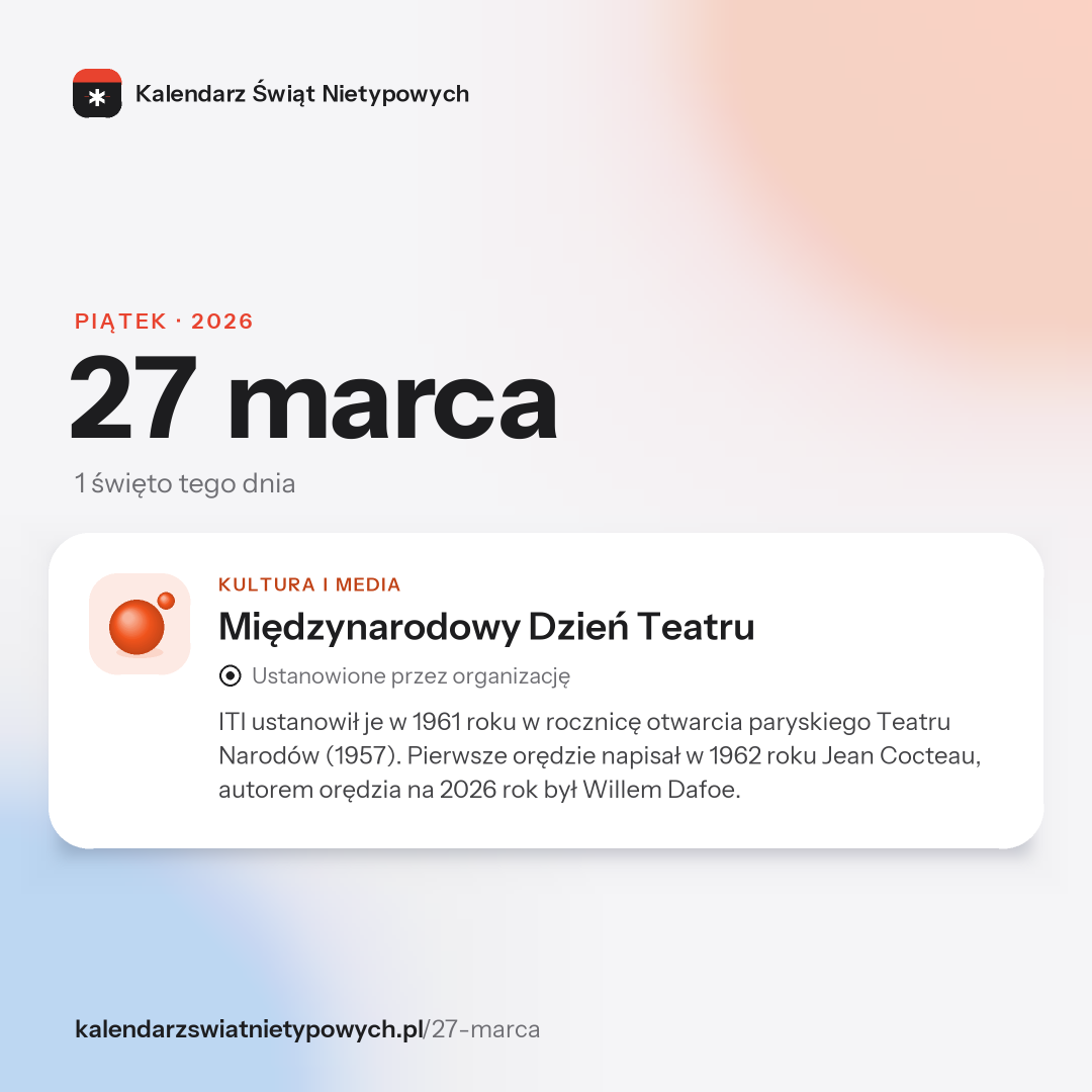 Grafika dnia 27 marca, format post 1:1