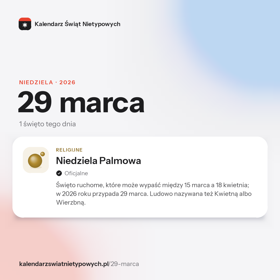 Grafika dnia 29 marca, format post 1:1