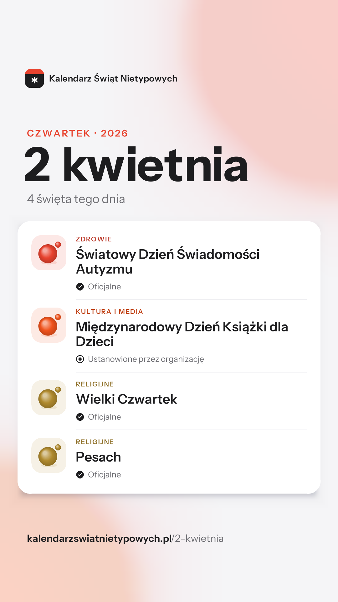 Grafika dnia 2 kwietnia, format stories 9:16