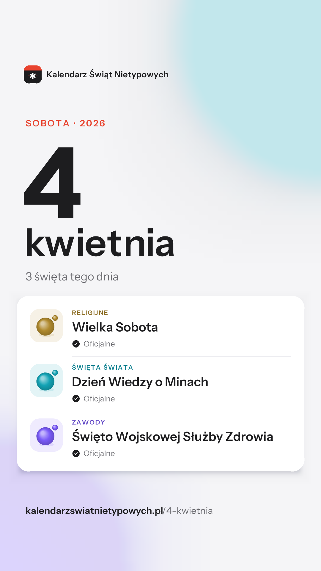 Grafika dnia 4 kwietnia, format stories 9:16