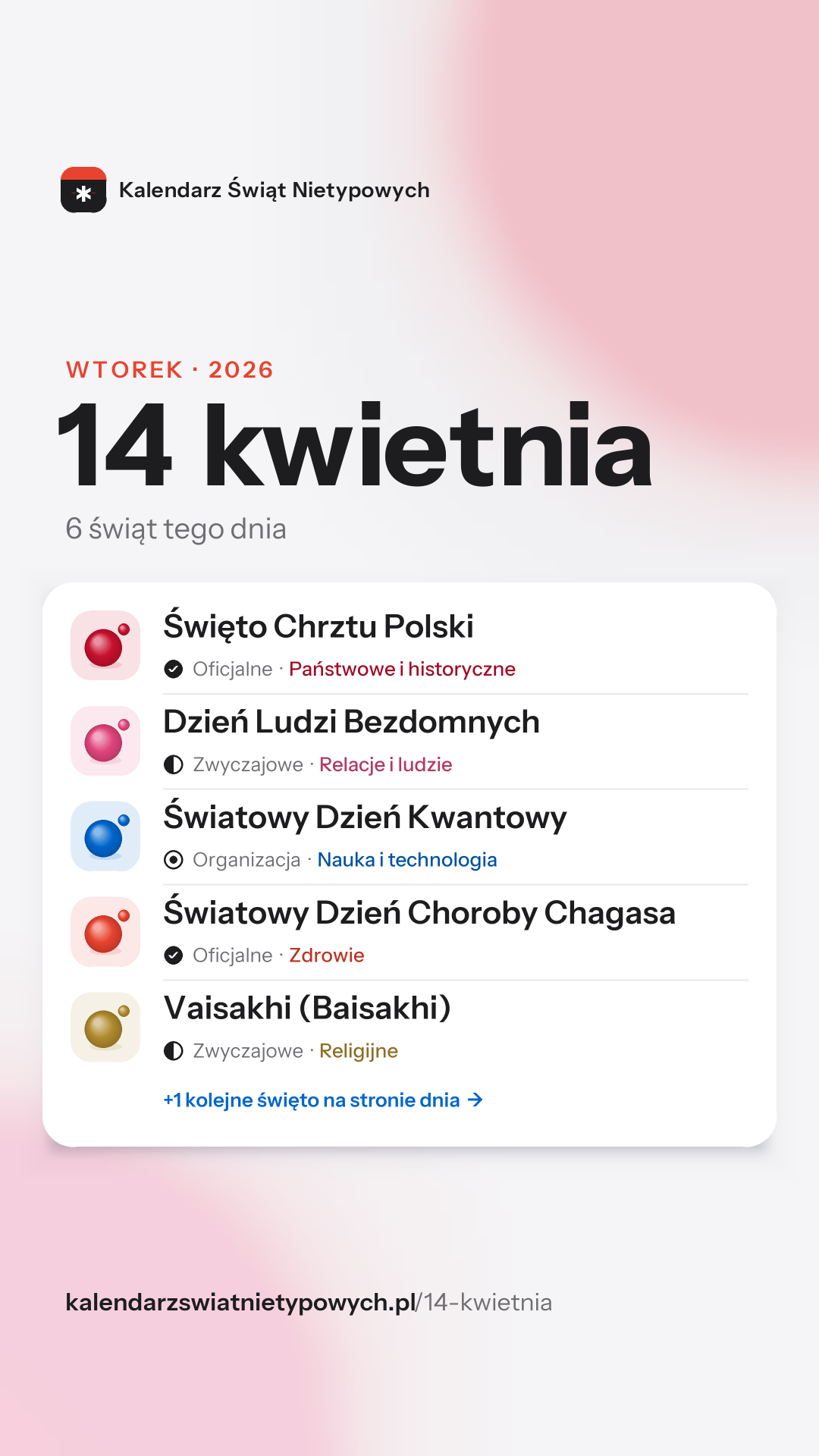Grafika dnia 14 kwietnia, format stories 9:16