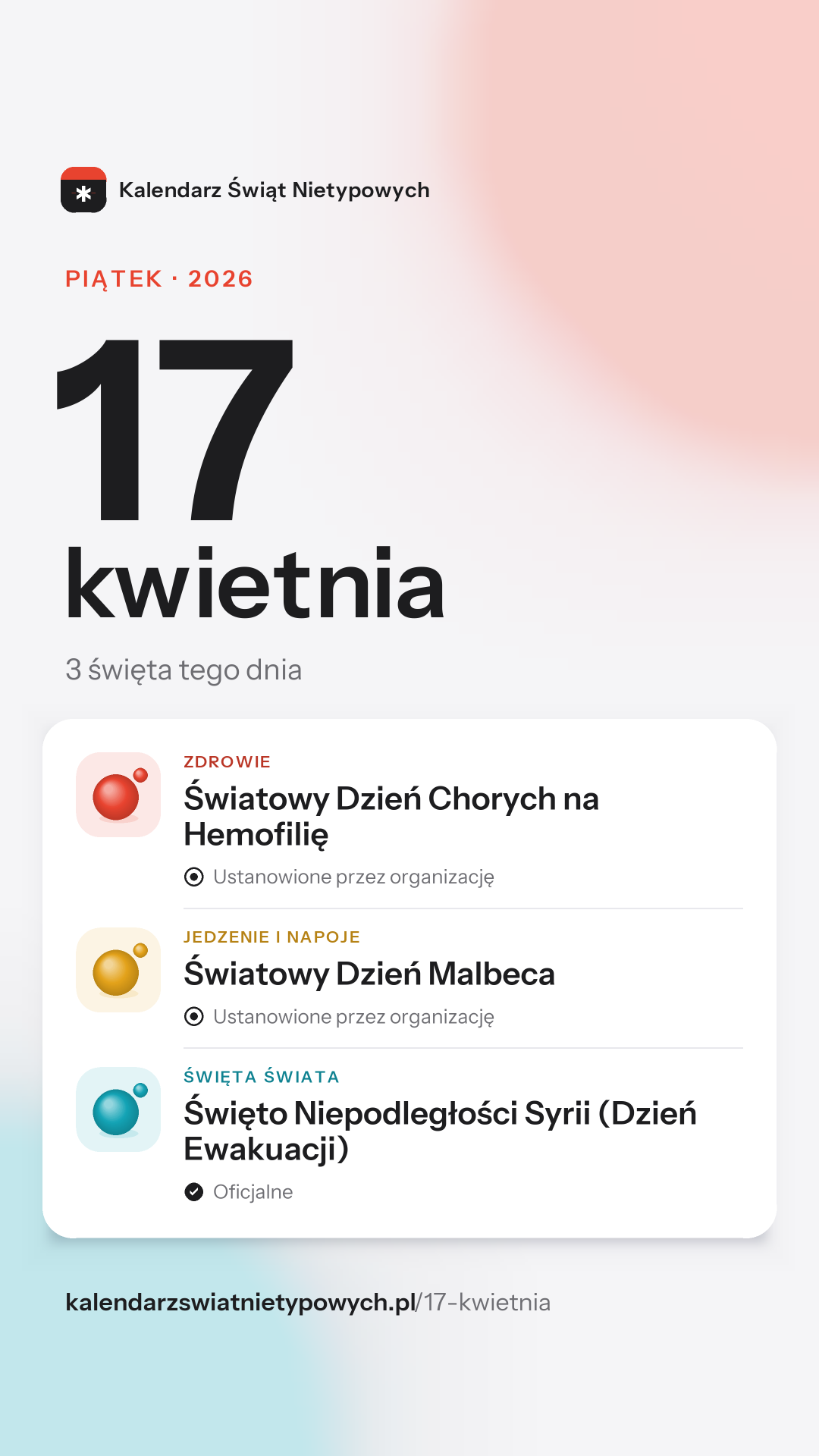 Grafika dnia 17 kwietnia, format stories 9:16