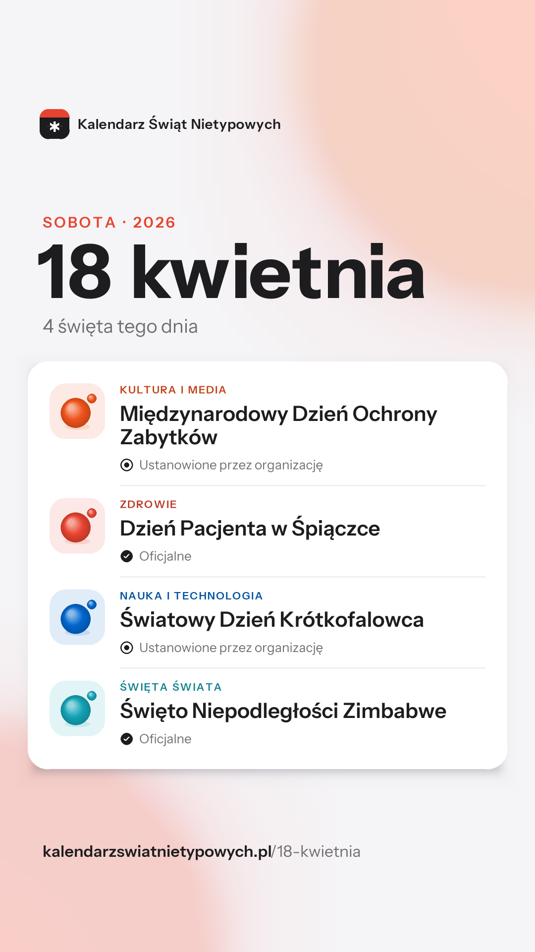 Grafika dnia 18 kwietnia, format stories 9:16