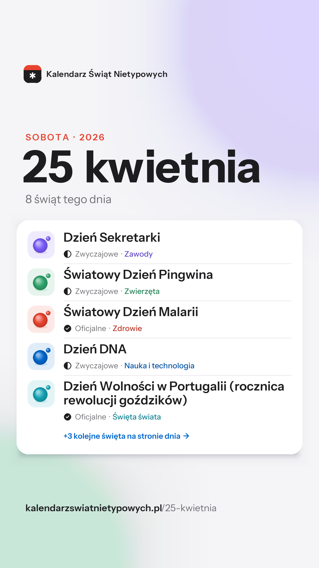 Grafika dnia 25 kwietnia, format stories 9:16
