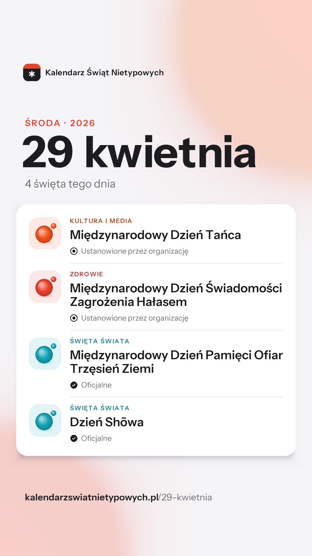 Grafika dnia 29 kwietnia, format stories 9:16