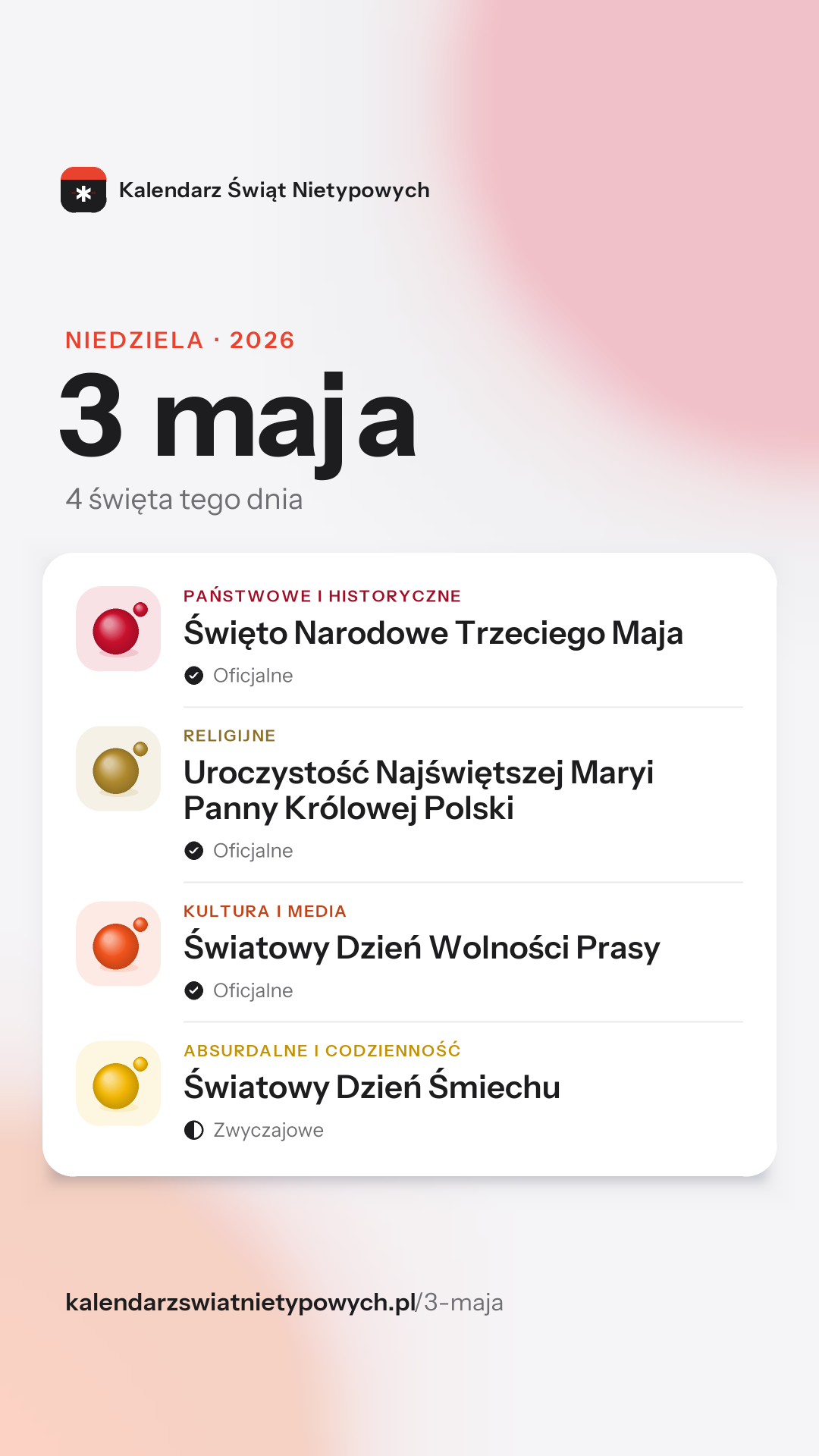 Grafika dnia 3 maja, format stories 9:16