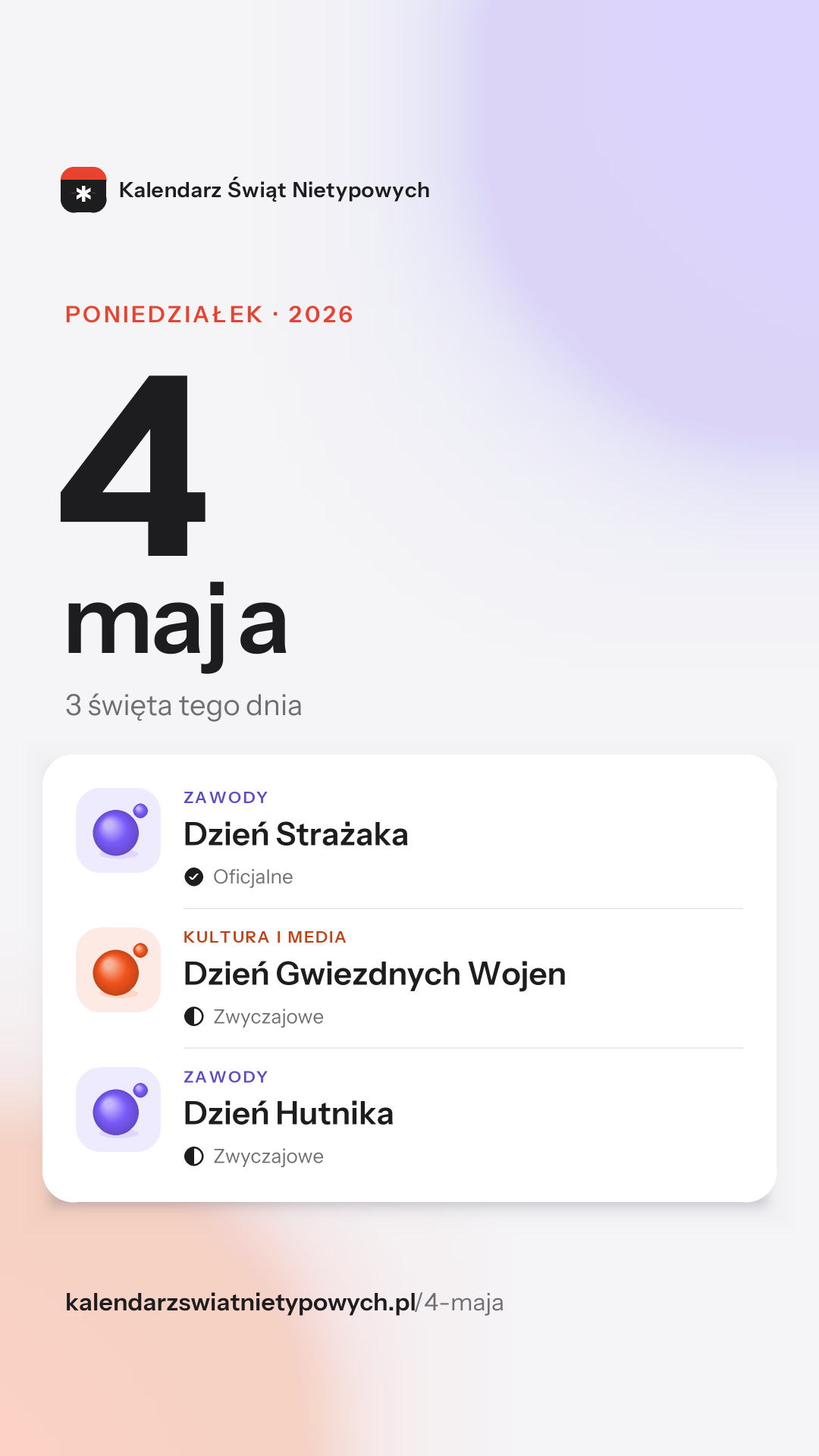 Grafika dnia 4 maja, format stories 9:16